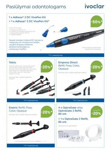 Ivoclar akcijos odontologams