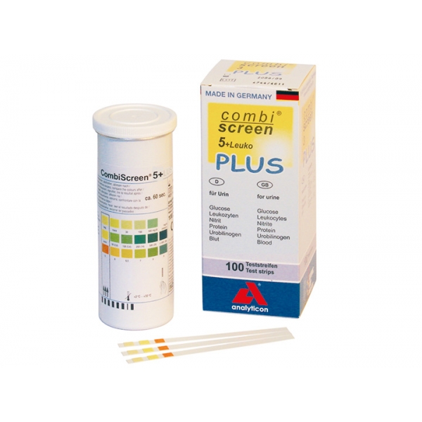 CombiScreen® 5+Leuko PLUS diagnostinės juostelės, 100 vnt (1)