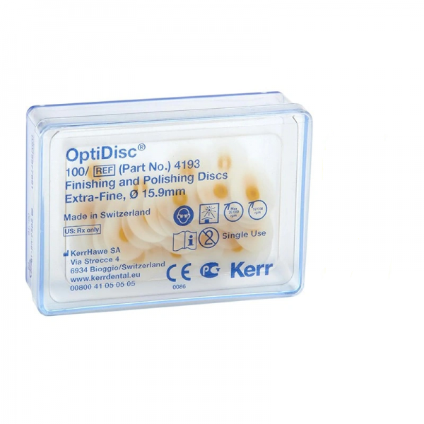 Poliravimo diskeliai, KERR OptiDisc Extra-fine, 15.9 mm, 100 vnt (1)
