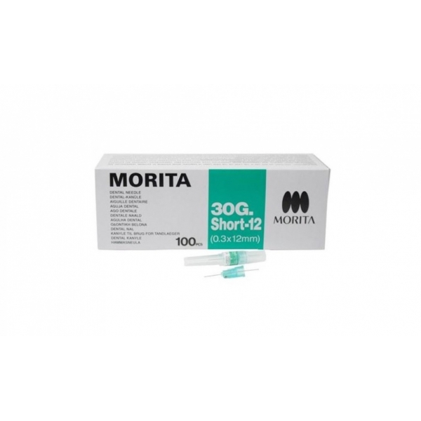 Dentalinės adatos MORITA 0.3 x 12 mm, 100 vnt (1)