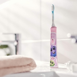 Elektrinis dantų šepetėlis vaikams PHILIPS Sonicare For Kids, HX6352/42, rožinės spalvos, 1 vnt