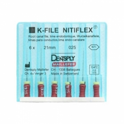 Nitiflex failai 21mm, DENTSPLY, įvairių dydžių, 1x6 vnt