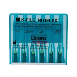 Nitiflex failai 25mm, DENTSPLY, įvairių dydžių, 1x6 vnt