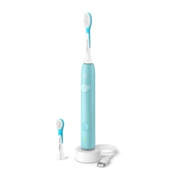 Elektrinis dantų šepetėlis vaikams Philips Sonicare For Kids SMART, žydros spalvos, DP VERSIJA PROFESIONALUI HX7408/02