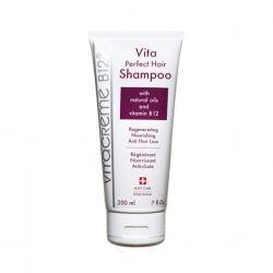 Regeneruojantis plaukų šampūnas su natūraliais aliejais ir vitaminu B12, VITACREME B12, 200 ml