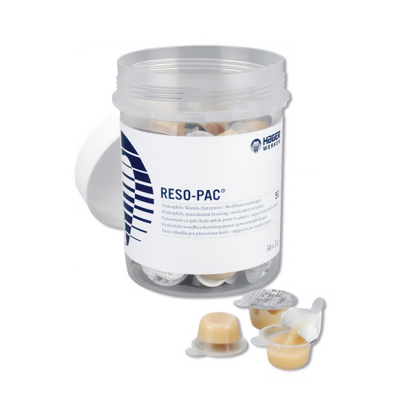 Reso-Pac periodontinis tvarstis dozėmis, HAGER&WERKEN, 50x2 g (1)