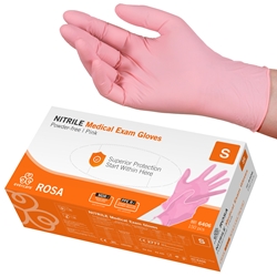Pirštinės ONEMED Rosa nitrilinės, S dydis, 150 vnt