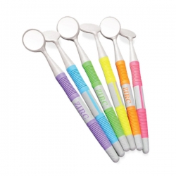 Veidrodėlis su koteliu Nr. 5 ZIRC Crystal HD Soft Grip, nedidinantis, įvairių spalvų, 1 vnt