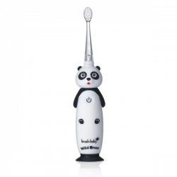 Elektrinis dantų šepetėlis BRUSH-BABY WildOnes PAN-PAN PANDA nuo 0 mėn iki 10 m vaikams, 1 vnt