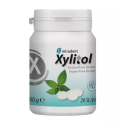Xylitol pastilės su ksilitoliu, HAGER&WERKEN, mėtų skonio, DĖŽUTĖJE, 26 vnt