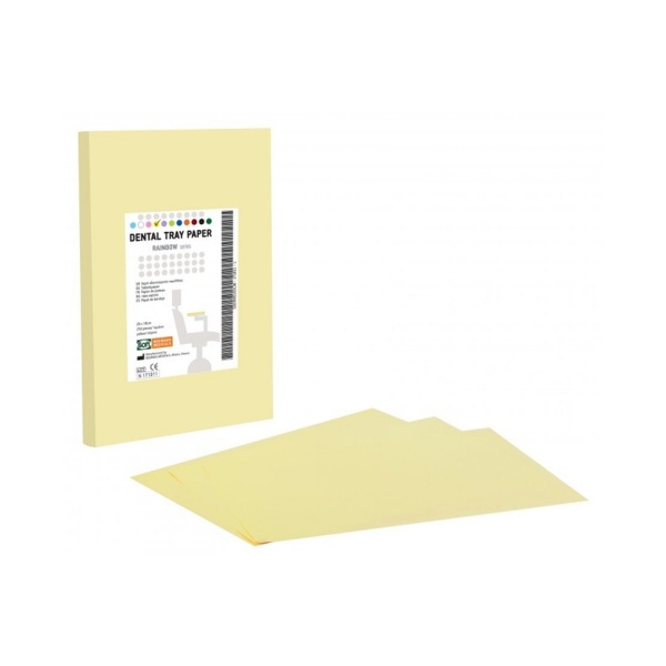 Krepinis popierius padėkliukams BOURNAS MEDICALS, geltonas, 250 vnt (1)
