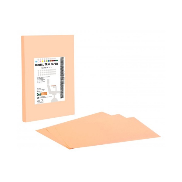 Krepinis popierius padėkliukams BOURNAS MEDICALS, oranžinis, 250 vnt (1)