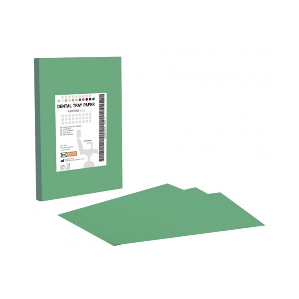 Krepinis popierius padėkliukams BOURNAS MEDICALS, žalias, 250 vnt (1)