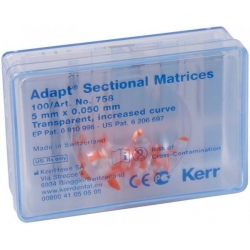 Matricos KERR 758 Adapt transparent sectional 5mm/0.05mm, 100 vnt