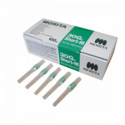 Dentalinės adatos MORITA 0.3 x 21 mm, 100 vnt