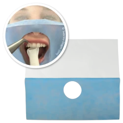 Paciento servetėlės veidui SafeDrape Disposable Face Drape BLUE, MEDICOM, 50 vnt
