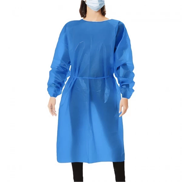 Chalatas polietileninis OneMed, vienkartinis, mėlynas, 110X140 cm, XL dydis, 1 vnt (1)