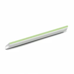 Dulkių atsiurbėjai (iš cukranendrių) balti su žaliais dryžiais 12cm N100 Hygovac Bio
